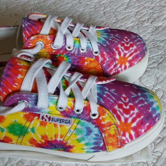 Superga Tie dye Platform Sneakers Size 7.5 - Picture 7 of 10